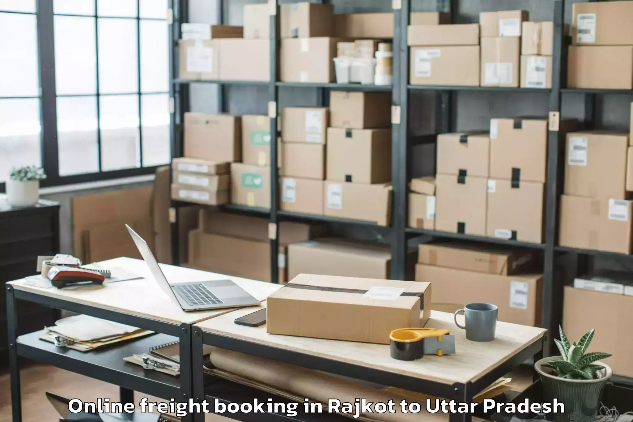 Top Rajkot to Seohara Online Freight Booking Available